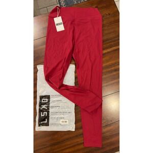 LSKD Enhance Full Length Tights Cranberry Red Women's Size XL Leggings NEW NWT‎